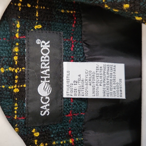 🎄Sag Harbor Zip Up Tweed Balzer Size 12 - Picture 2 of 5
